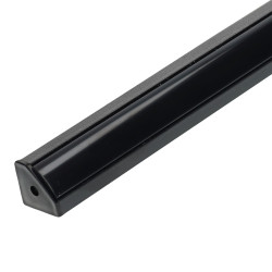 Perfil angular aluminio tira led 2m negro