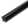 Perfil de alumínio angular tira led 2m preto