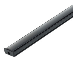 Perfil rectangular aluminio tira led 2m negro