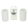 Aplique Aluminio 2xGU10 Blanco IP54