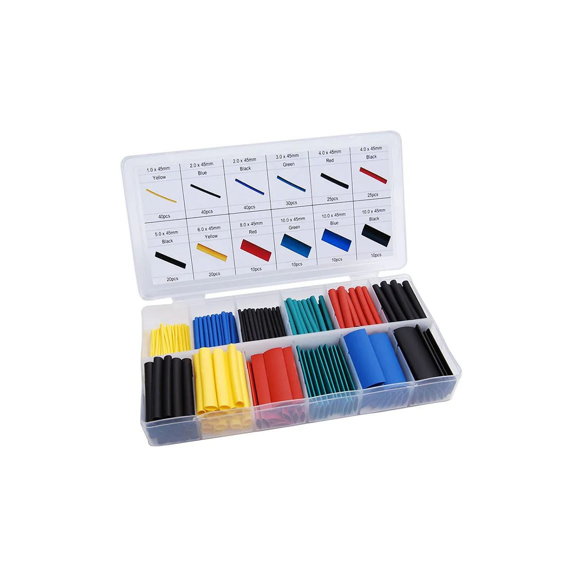 Kit tubo termorretráctil 2:1 280 piezas