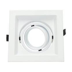 Marco orientable blanco para bombilla dicroica