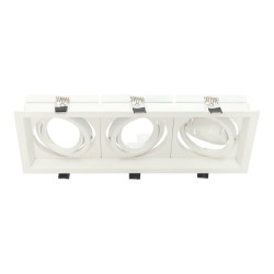 Moldura ajustável triplo para AR60 branco