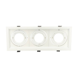 Marco orientable triple para AR60 color blanco