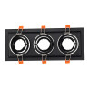 Adjustable black frame for MR16. Triple