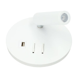 ALUMINIUM WALL LIGHT LED 3+8W USB