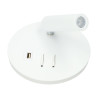 ALUMINIUM WALL LIGHT LED 3+8W USB