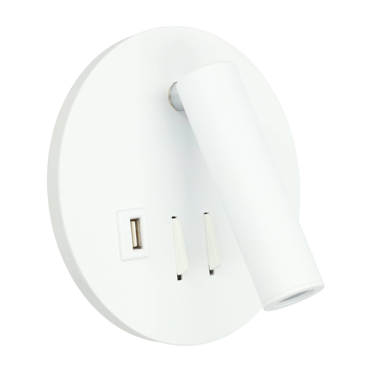 CANDEEIRO DE PAREDE DE ALUMÍNIO COM CHUMBO 3+8W USB