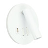 CANDEEIRO DE PAREDE DE ALUMÍNIO COM CHUMBO 3+8W USB