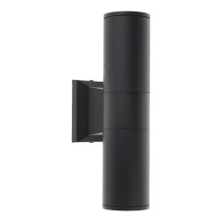 APLIQUE ALUMINIO 2XGU10 NEGRO IP54