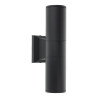 APPLIQUE MURALE EN ALUMINIUM 2XGU10 NOIR IP54