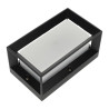 LED E27 square black wall lamp IP54