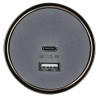 Enchufe USB A+C para rail 2.4A