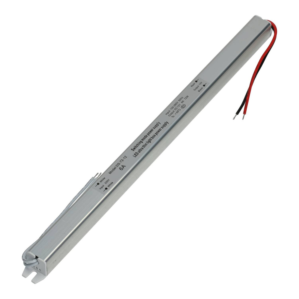 Transformateur à leds 12V 72W ultra slim