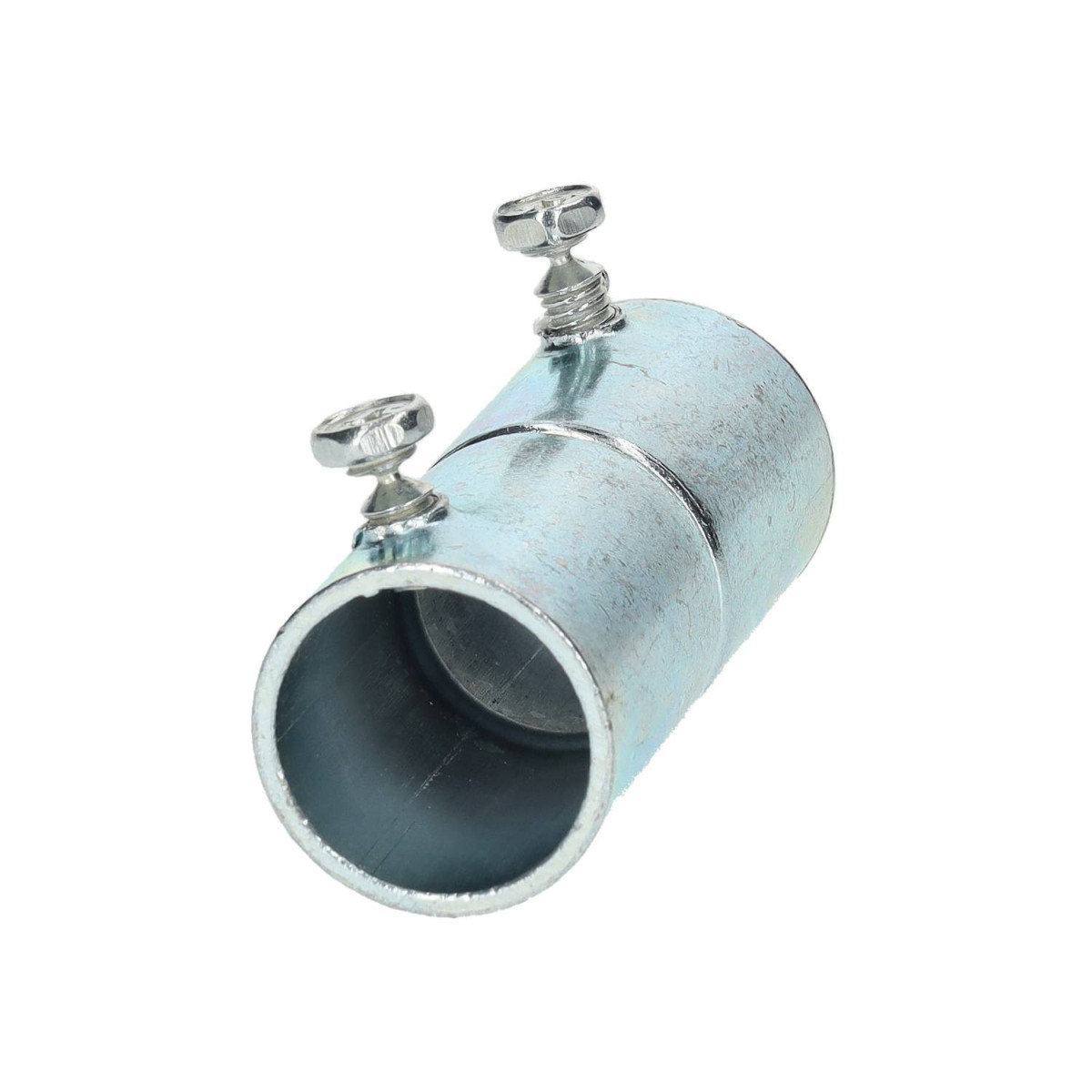 Double-side coupler with screws for EMT pipe