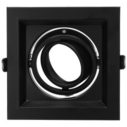 Marco orientable negro para bombilla dicroica