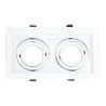 Marco orientable doble para bombilla dicroica color blanco