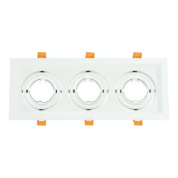 Adjustable white frame for MR16. Triple