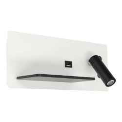 Aplique pared LED 7+3W con USB izquierda