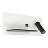 Aplique pared LED 7+3W con USB izquierda