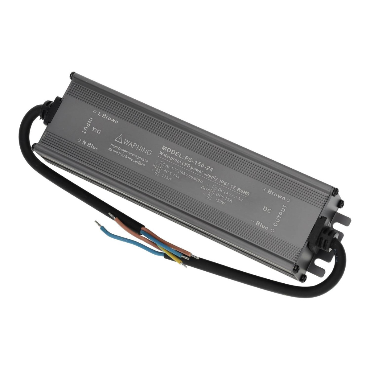 Transformador 24V IP67 150W