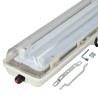 Pantalla Estanca ATEX 2 Tubos LED T8 9W IP66 600mm con soporte