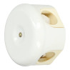Caja de empalmes porcelana redonda blanca