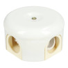 Caja de empalmes porcelana redonda blanca