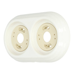 Marco porcelana doble blanco