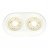 Marco porcelana doble blanco