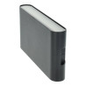 Aplique aluminio LED exterior negro