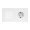 Moldura de PC 2 mecanismos Serie PRO