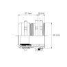 Metal cable gland M20x1.5