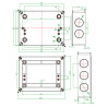 200x155x80mm waterproof junction box