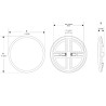 Downlight - Round 8W Panel. Adjustable