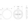 Downlight - Round 20W Panel. Adjustable