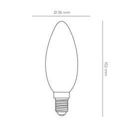 Candle bulb E14 5W 180º