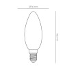 Ampoule bougie LED - E14, 5W, 180º