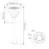 Balise Solaire LED sur Pied 75CM 6W IP65