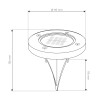 LED solar ground light