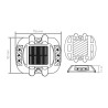 LED solar road stud 2x3 LED flash