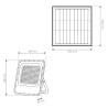 Projector led SLIM 50W solar