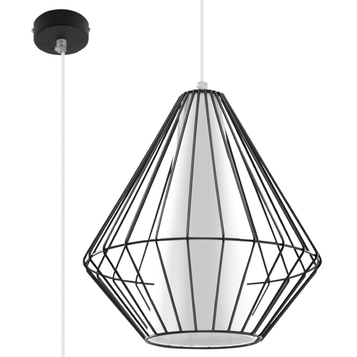 Candeeiro pendente DEMI preto