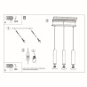 Lampe suspendue LAGOS 3L blanc