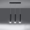 Candeeiro pendente LAGOS 3L preto