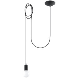 Lámpara colgante EDISON 1 negro