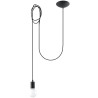 Lámpara colgante EDISON 1 negro