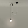 Candeeiro pendente EDISON 1 preto
