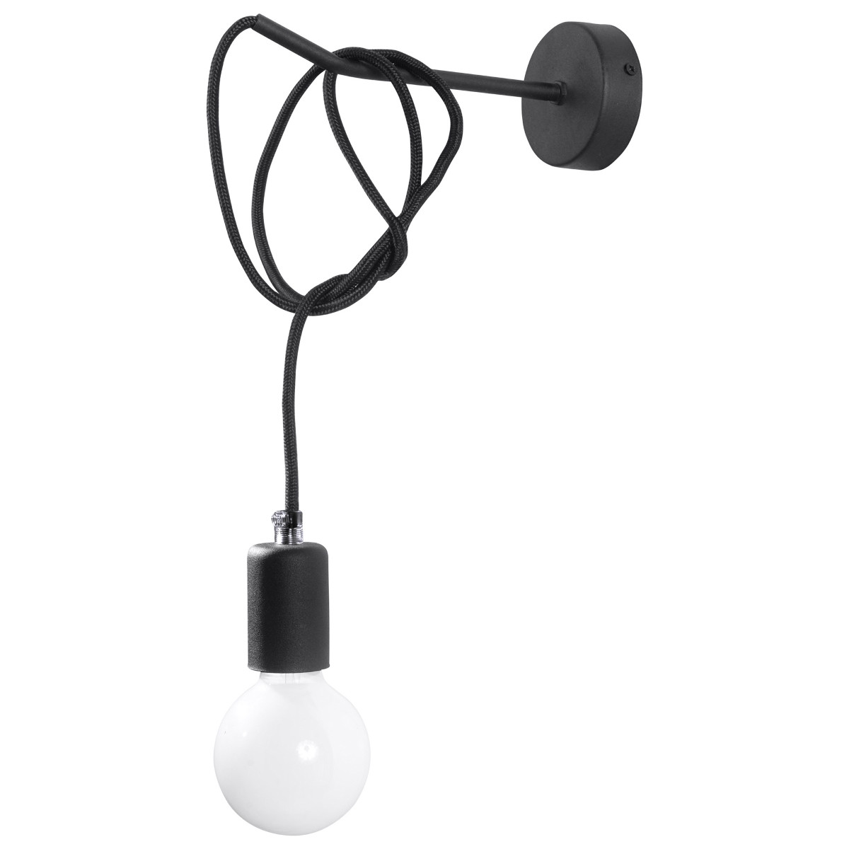 Candeeiro de parede EDISON preto