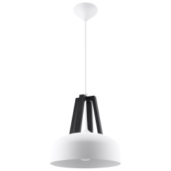 Candeeiro pendente CASCO branco/preto